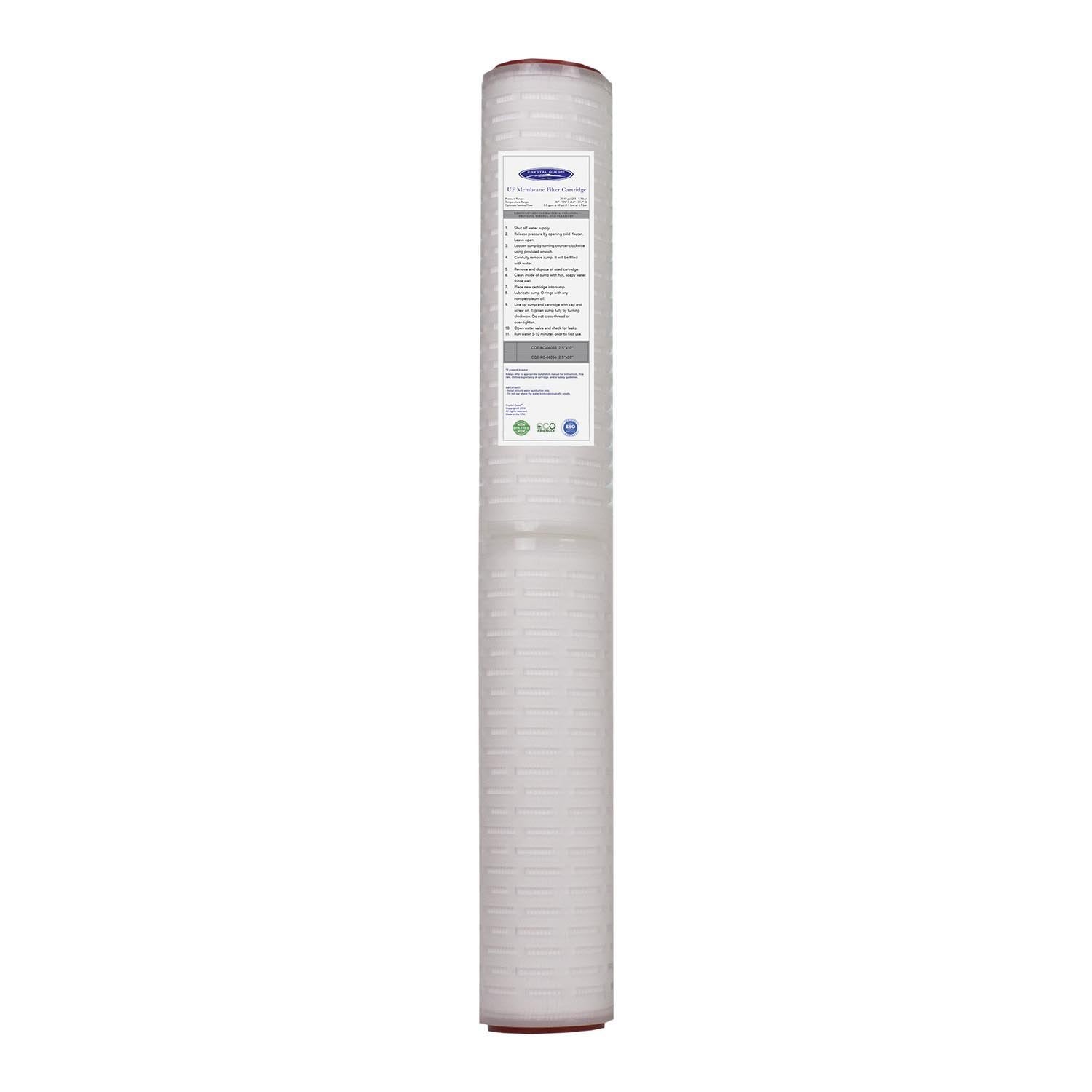 Crystal Quest 2-7-8-x-20-ultrafiltration-uf Water filter cartridge on a white background