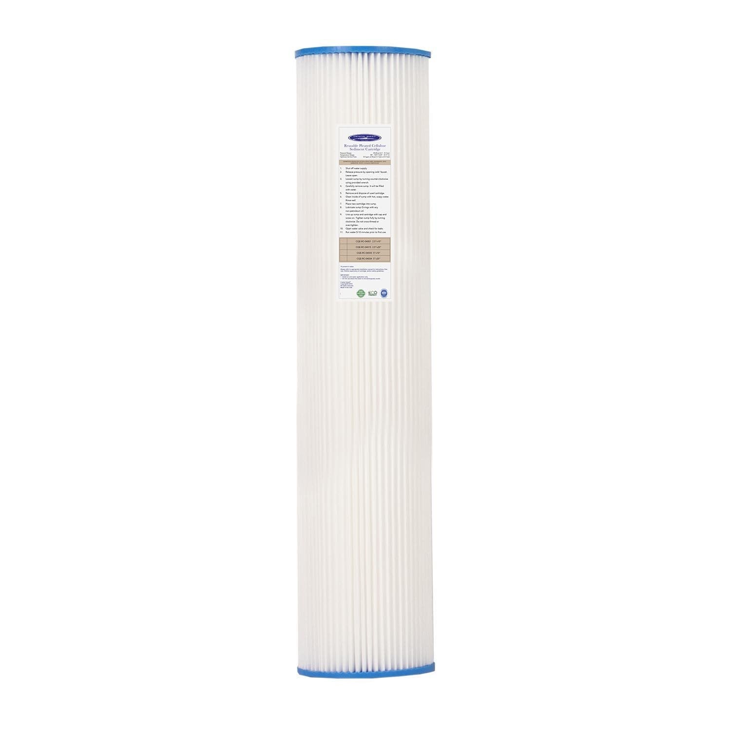 Crystal Quest Pleated Cellulose Sediment Cartridge