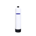Crystal Quest 20 GPM commercial salt-free water conditioner, a tall white tank with a black base and top.