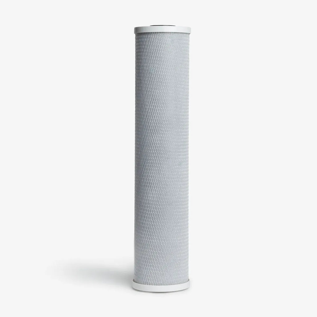 Crystal Quest 4-5/8" x 20" 5-micron coconut-based carbon block filter for better-tasting water.