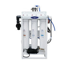 Crystal Quest Whole House Reverse Osmosis System, white, with three large filters.