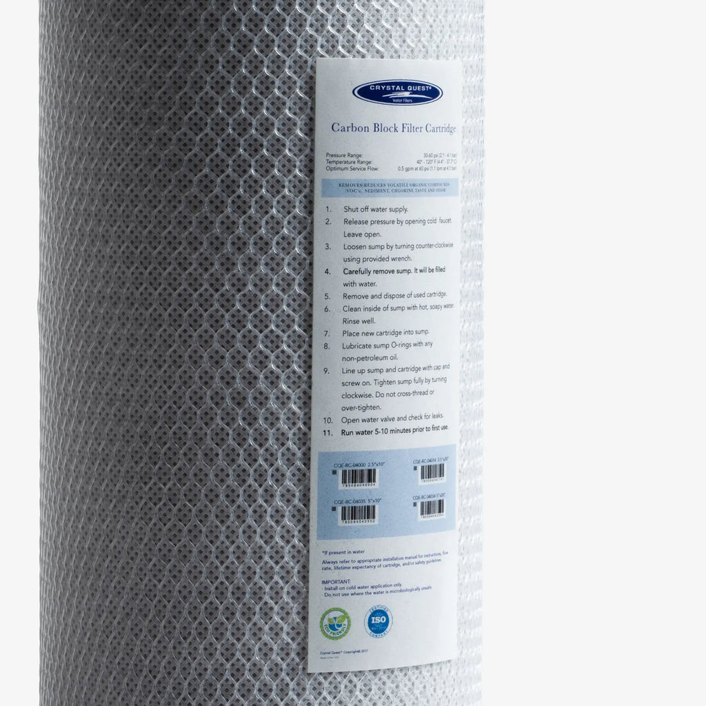 Crystal Quest Coconut Based 5-Micron Carbon Block Filter Cartridge