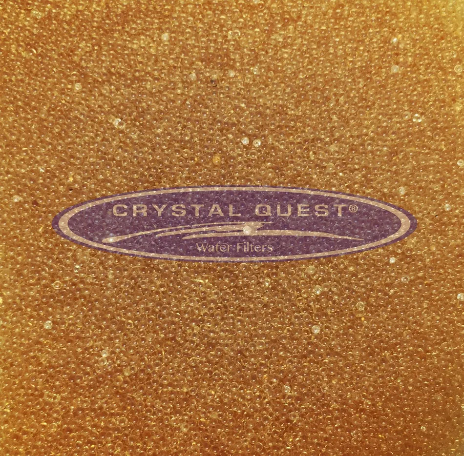 Crystal Quest Eagle Softener Resin: .05 cubic feet of red/gold gel-type media for superior water softening.
