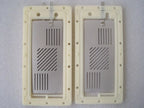 Water for Life Rio Platinum water ionizer first- and second-stage replacement filter diagram showing memory chips and layered filtration media.