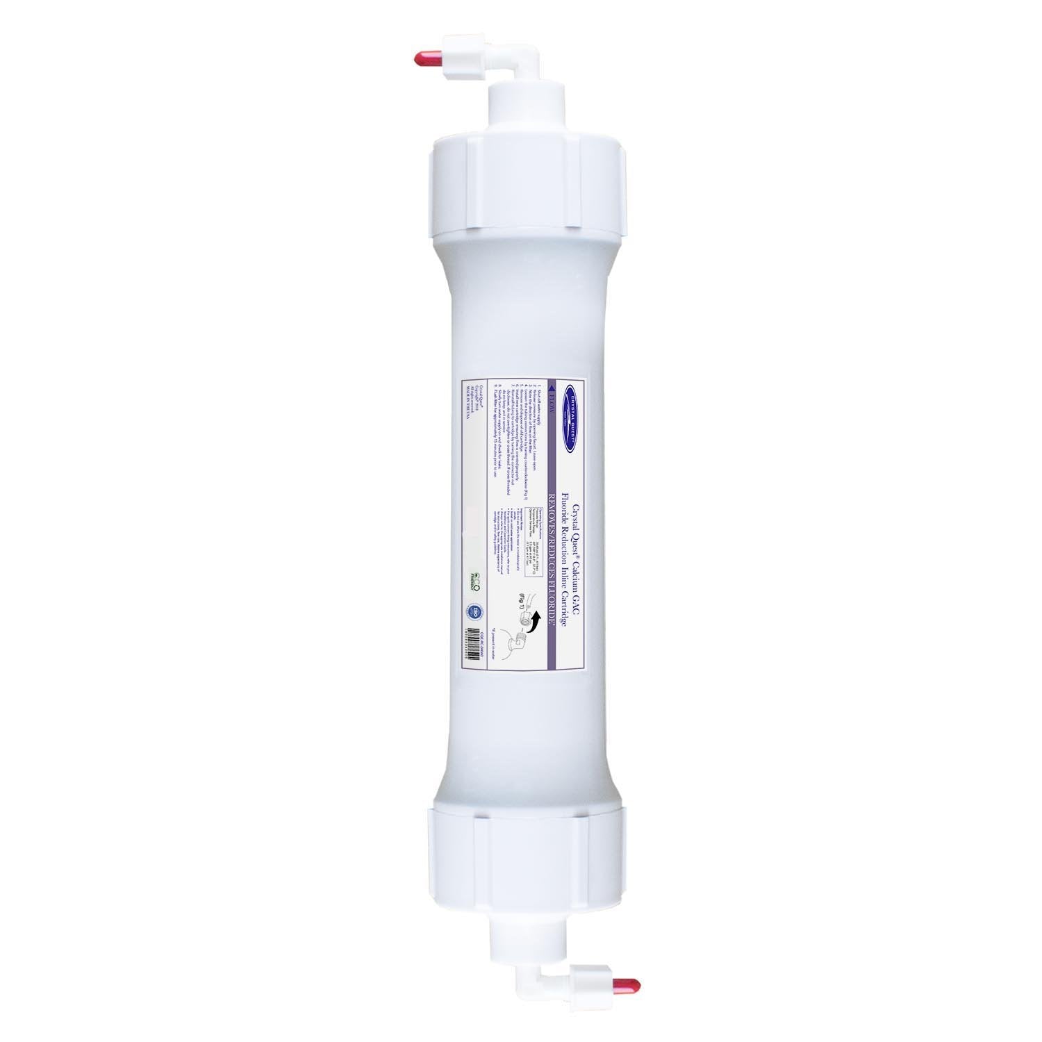 Point of use fluoride system media for reverse osmosis ice maker refrigerator water cooler and municipal inorganic fluoride support