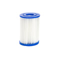 Guzzle H2O Scout Prefilter replacement 1.0-micron pleated-polyester sediment filter cartridge with blue end caps.