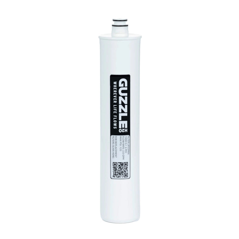 Guzzle H2O 0.5-micron twist-lock replacement carbon-block cartridge for the Stealth Flex Twist water system.
