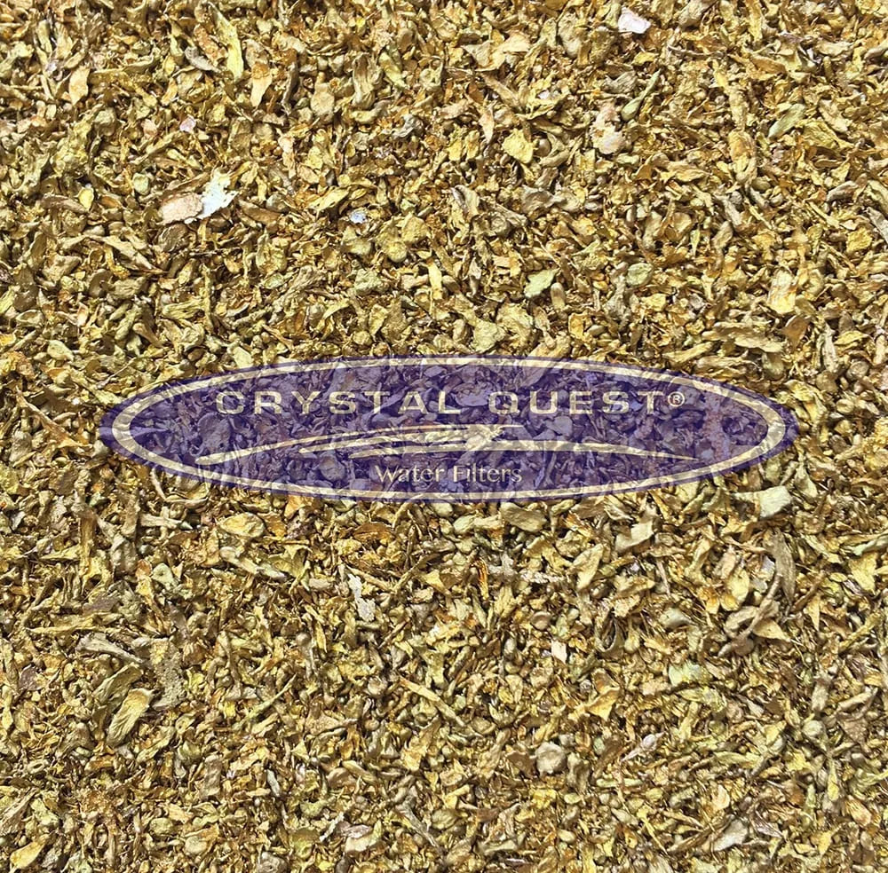 Crystal Quest advanced granular brown media for superior metal, turbidity, and odor reduction.