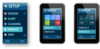 Tyent ACE-13 display settings screen with light and dark interface options
