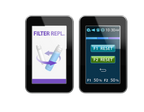 Tyent ACE-13 touchscreen filter replacement and F1 F2 reset display for maintenance tracking
