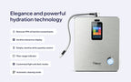 Tyent ACE-13 hydration technology graphic with interactive display, filter indicator, quantity control and automatic cleaning mode
