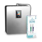 Tyent ACE/YT20 water ionizer shown with Ultra Filter replacement set box for 1st and 2nd filter cartridges