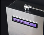 Tyent Edge 9000 digital screen close-up showing alkaline water setting, pH level and filter indicators