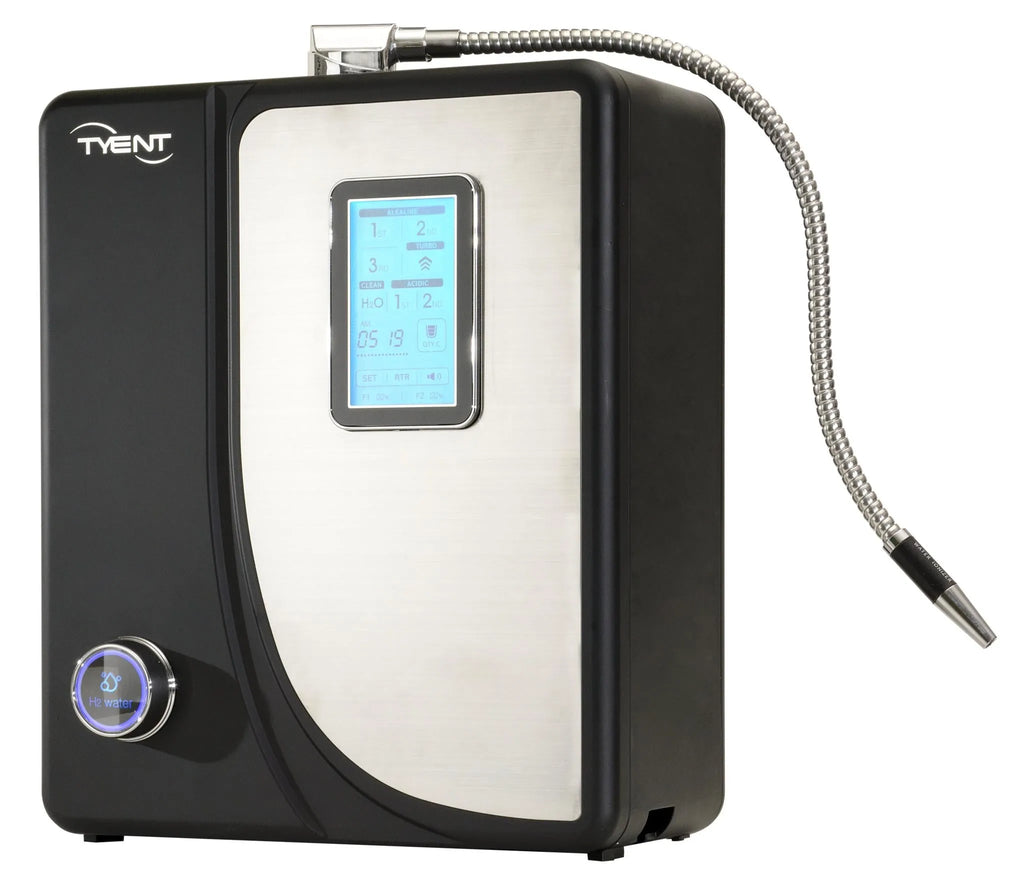 Tyent Hybrid alkaline and hydrogen water ionizer with touchscreen display and stainless spout
