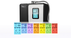 Tyent Hybrid backlit color touchscreen close-up showing alkaline water pH 9.5 setting
