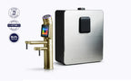 Tyent UCE-13 PLUS Gold built-in water ionizer with under-counter unit and warranty support badges