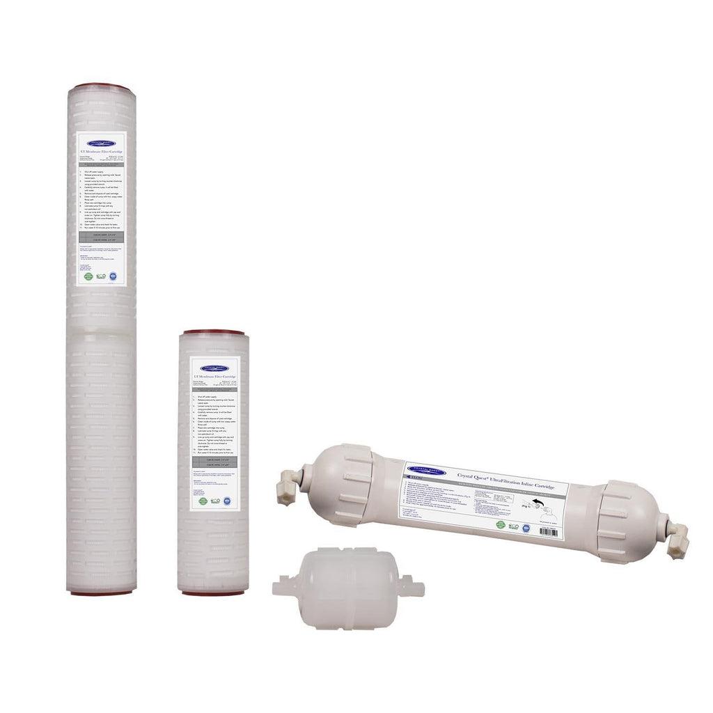 Crystal Quest ultrafiltration UF water filter membrane replacement in 0.020 and 0.010 micron options for compatible high purity filtration systems