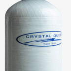 Crystal Quest water filtration tank closeup logo